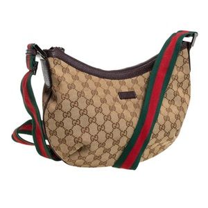 Gucci GG Canvas Medium Web Messenger Bag